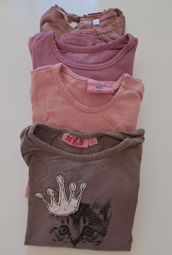 Lot de 4 tee-shirt fille manches longues 2 ans