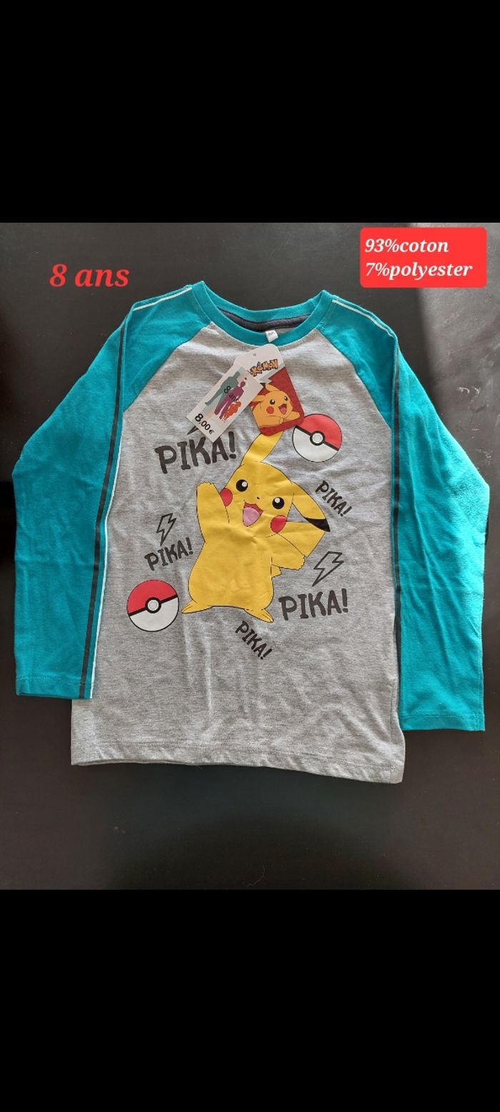 T-shirt Pokemon garçon 8ans