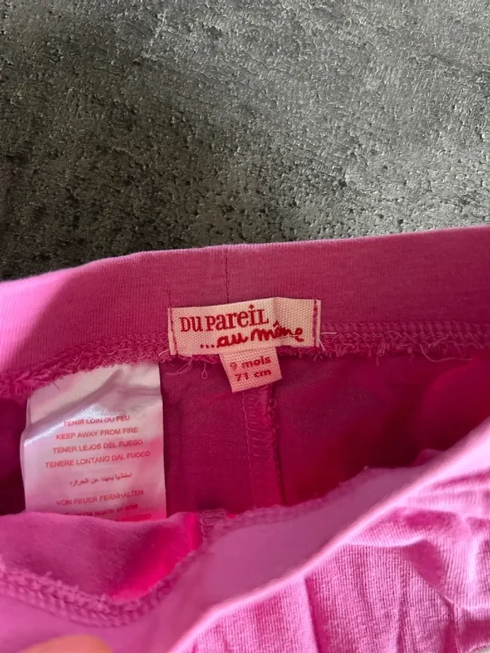 Pantalon léger, legging bébé fille, du pareil au même, 9 mois - photo numéro 2