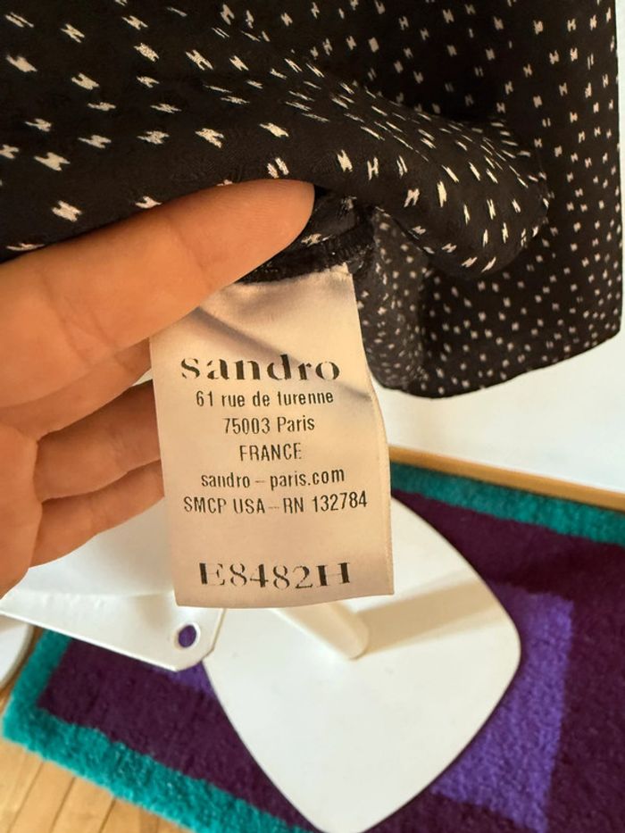 Blouse Sandro noir et blanc neuf taille 36 - photo numéro 9