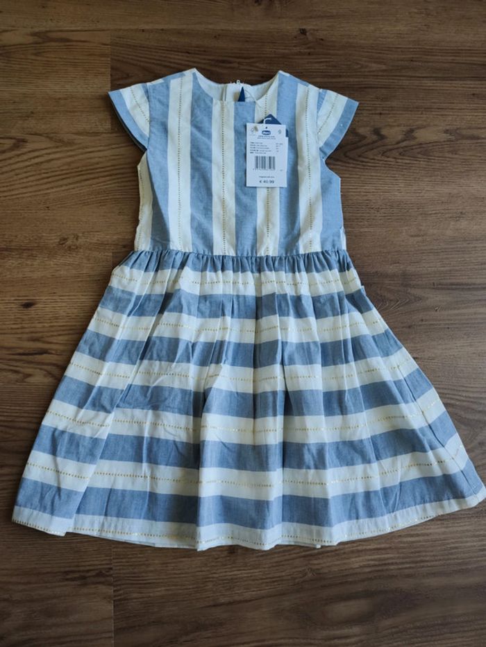 Robe rayée bleu et blanc Chicco neuve