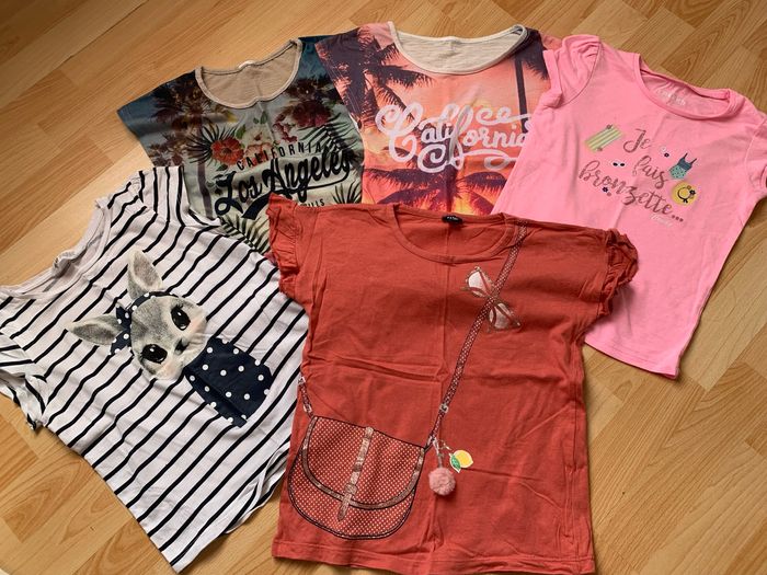 Lot 5 te shirt 6-8 ans