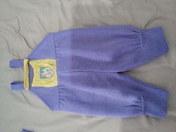 Salopette lavande et multicolore