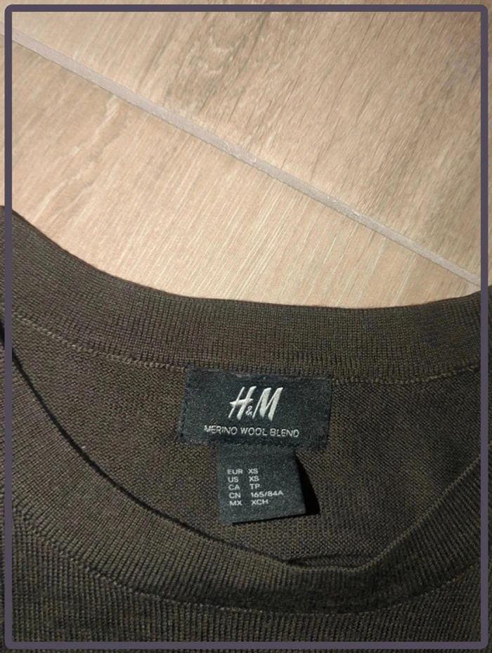Pull H&M taille XS kaki pour Homme - photo numéro 2