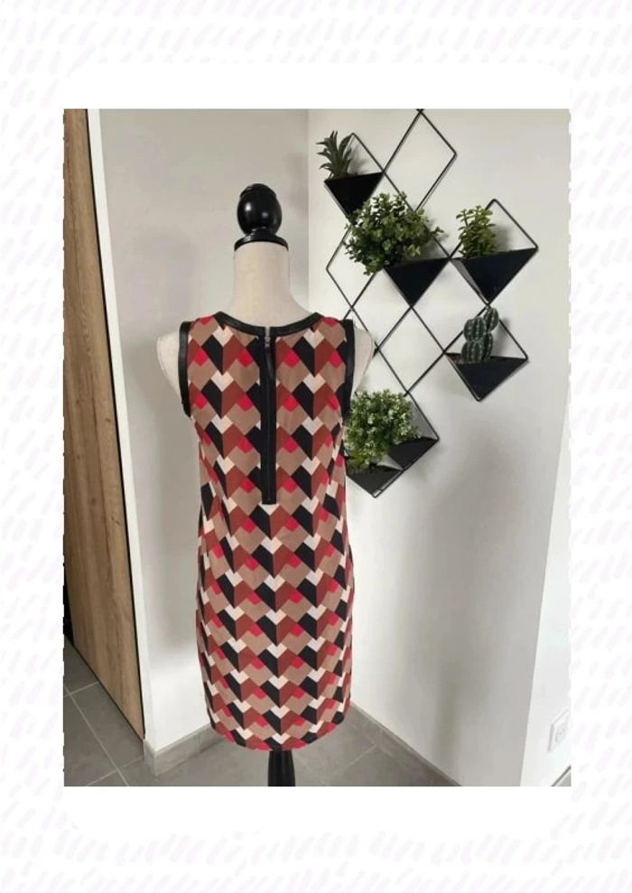 Robe fluide chipie taille 34 à motif géométrique - photo numéro 8