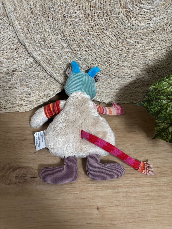 Doudou vache écru violet les jolis pas beaux moulin roty - photo numéro 3
