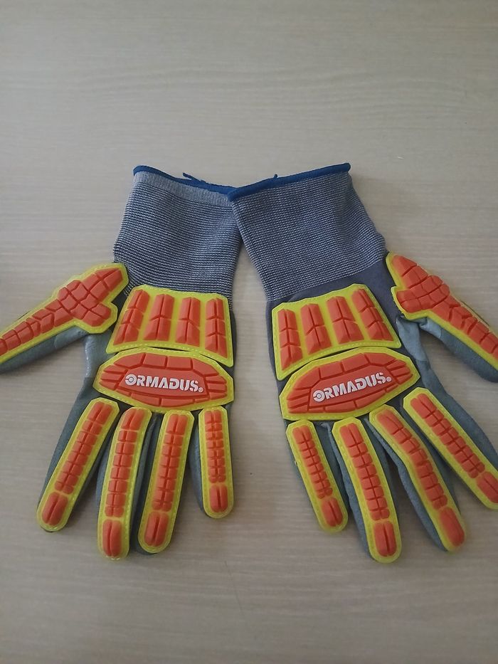 Gant de securite travail lourd nylon sableux micro - photo numéro 6