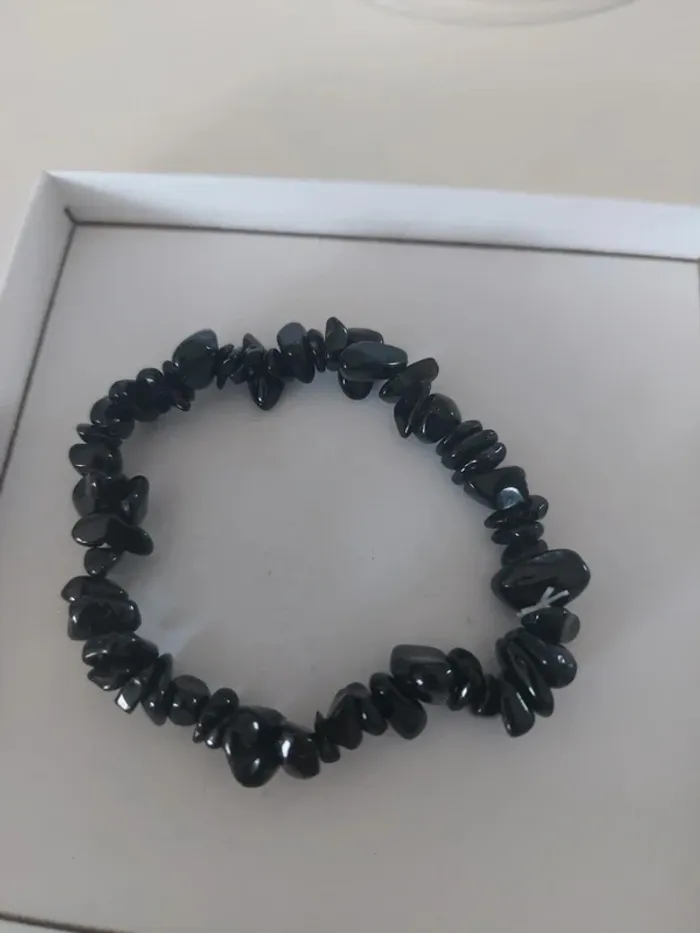 Bracelet pierres naturelles obsidienne