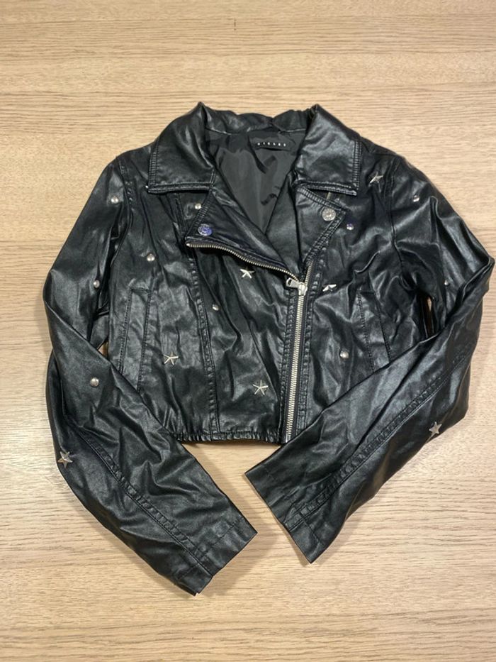 Veste imitation cuir Sisley taille 10-11 ans