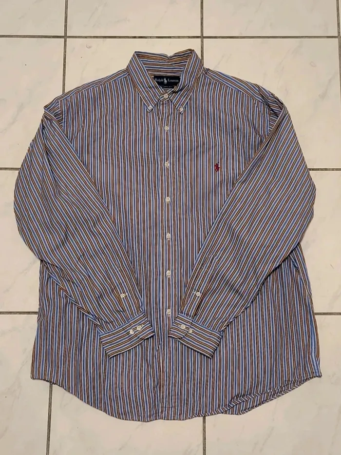 Chemise Ralph Lauren Classic Fit rayée multicolore – XL – Style Vintage Y2K - photo numéro 8