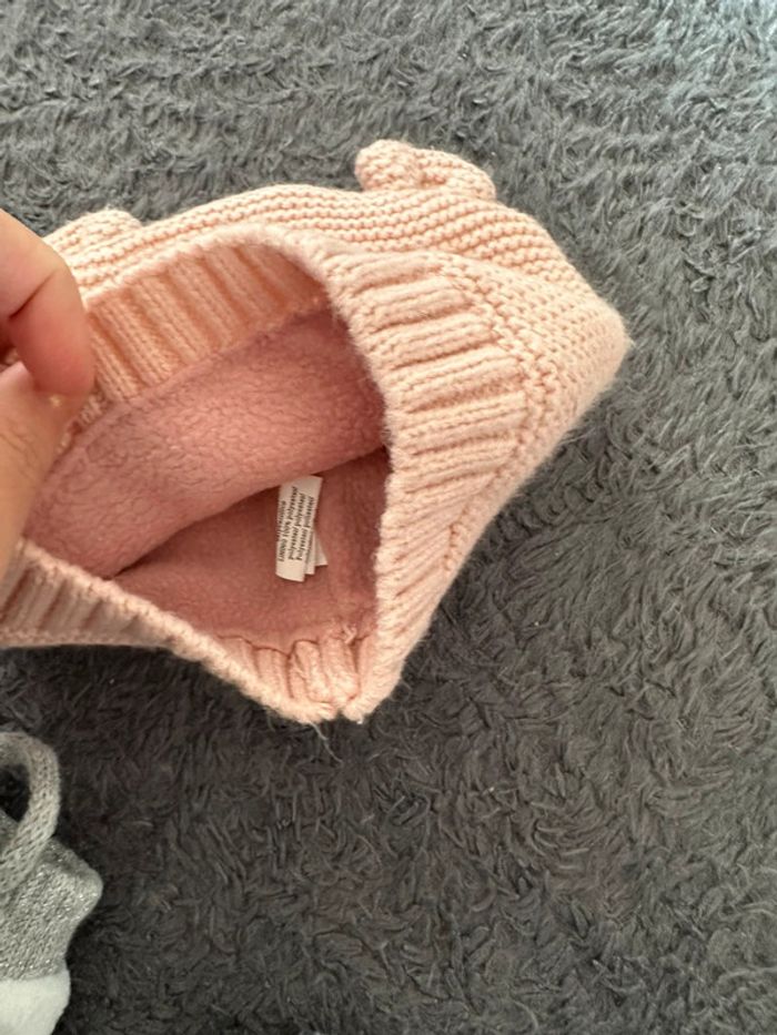Ensemble bonnet et moufle petits cailloux - photo numéro 4