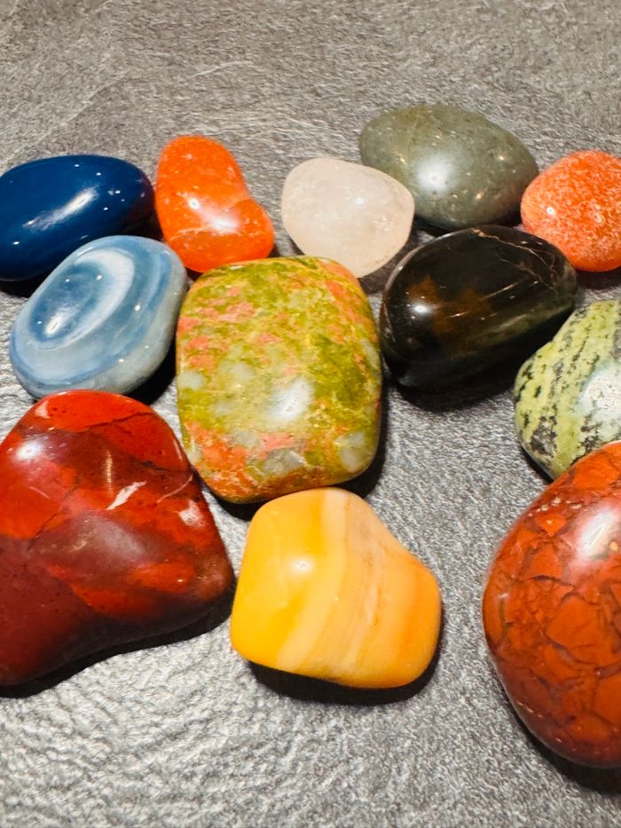 ⭐ Lot 330 g pierres roulées XL/L – Jaspe, Quartz, Sodalite, Aventurine – Idéal collection / lithothérapie - photo numéro 7