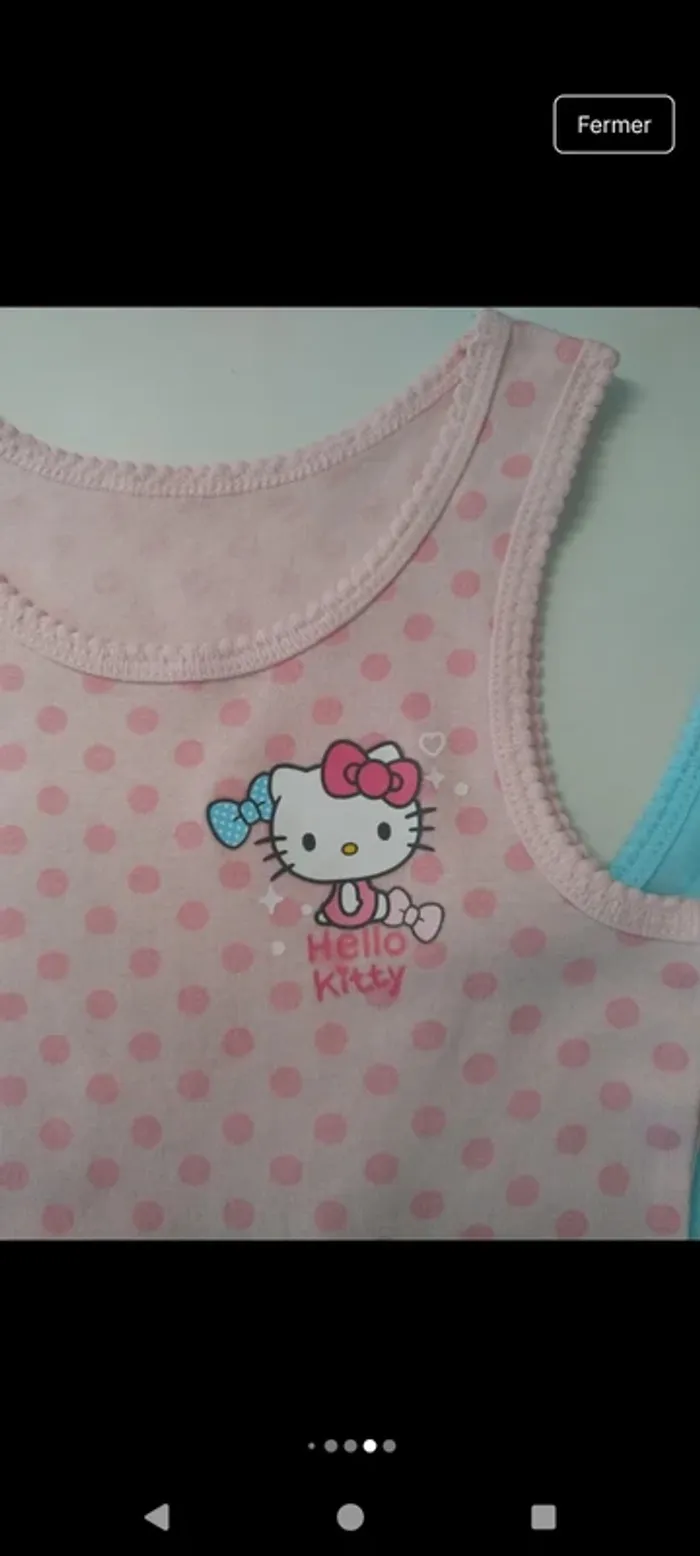 Débardeurs fille Hello Kitty en 100% coton - photo numéro 5