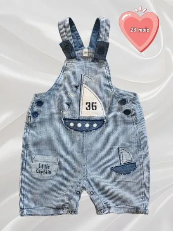 Salopette short garçon 23 mois
