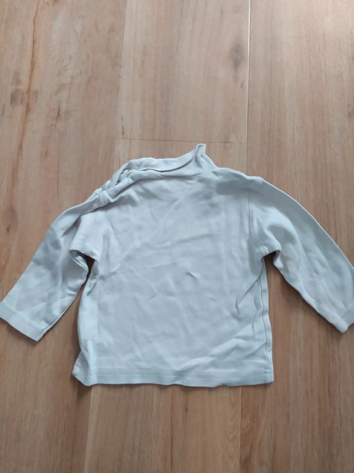 Pull col roulé Grain de blé 18M beige - photo numéro 5