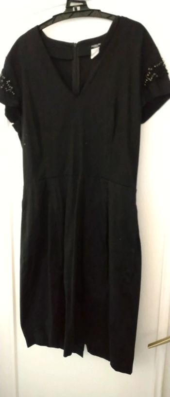 Robe de fêtes noire avec perles femme 44 la redoute