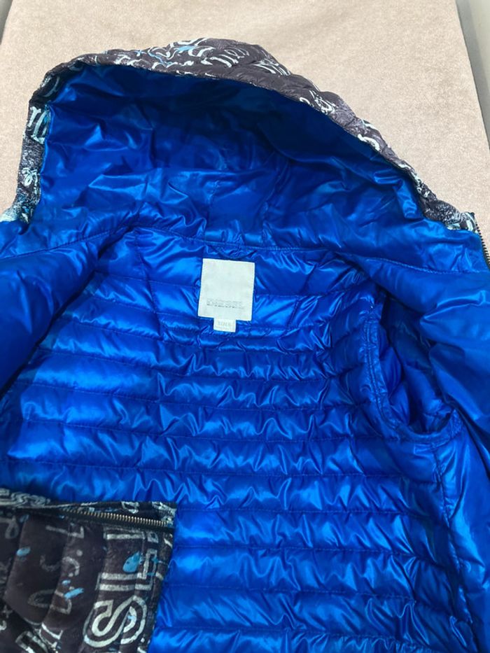 6 ans - manteau matelassé motifs intérieur bleu vif - photo numéro 7