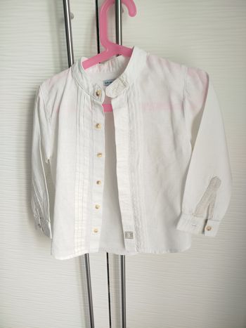 Chemise garçon blanche tutto Piccolo 4 ans 