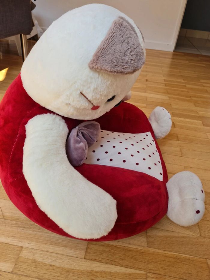 Pouf pelluche chat - photo numéro 6