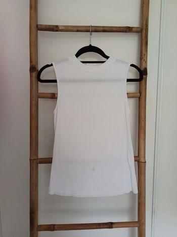 Haut sans manches côtelé blanc Cache Cache taille M