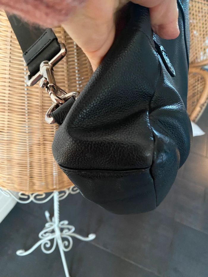 Sac à bandoulière Sacoche Coach en cuir noir - photo numéro 17