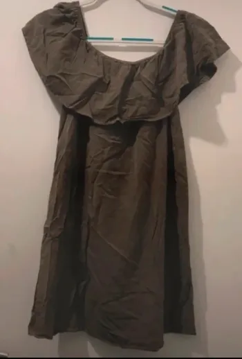 Robe été tunique femme pimkie epaules dénudée kaki militaire taille unique