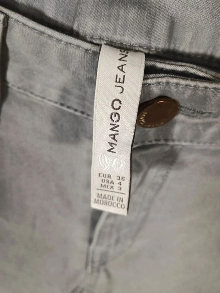 C6 jeans gris Mango 36 - photo numéro 3