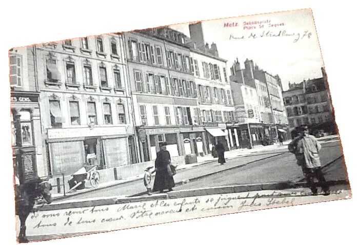 Carte postale ancienne Metz (Moselle) Place Saint-Jacques