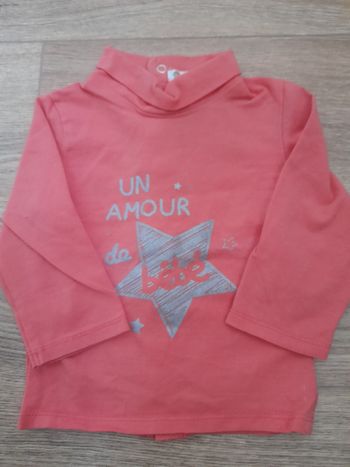 Tee-shirt manches longues 6 mois.