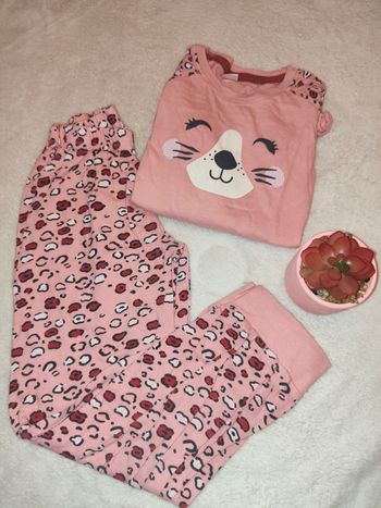 Ensemble pyjama fille 2 pièces léopard