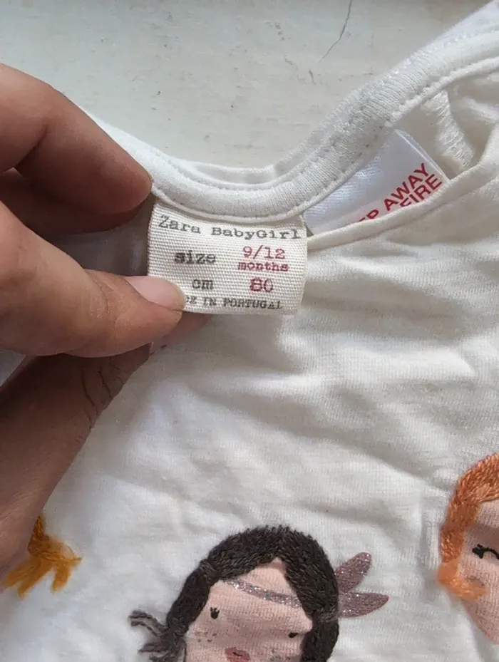 Tee shirt manches longues bébé fille 9/12 mois - photo numéro 2