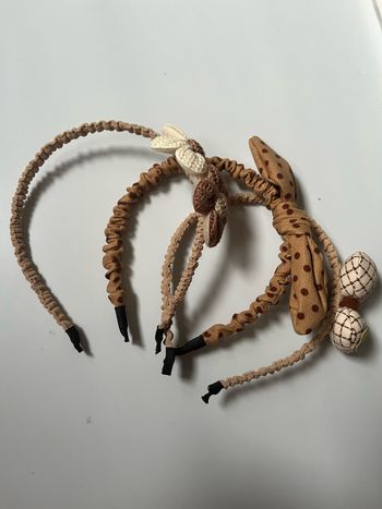 Lot de 3 serre tete fille à motif fleur