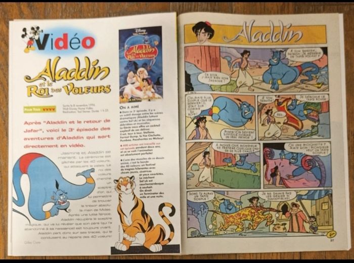 Ancien journal de mickey 

N°2317
Novembre 1996
Avec 4 fiches

+ cadeau : Poster jeu Aladdin 
(⚠️ Le poster est détaché du magazine)

Légères traces d'usure mais bon état 

Cf photos 

Ce magazine comprend les pages suivantes :

- bd Aladdin 
- artic - photo numéro 9
