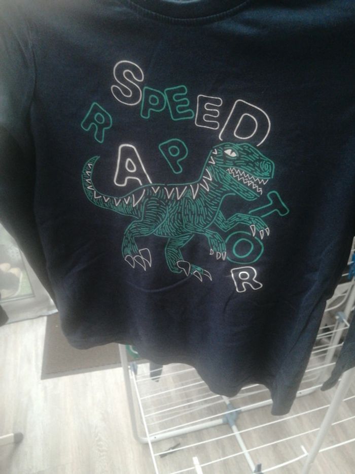 Tee shirt manche longue dinosaure 8A - photo numéro 2