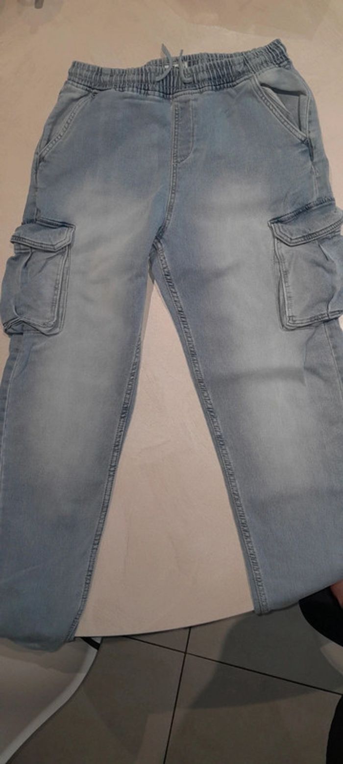 Pantalon type cargo jean - photo numéro 6
