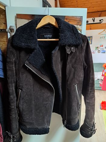Veste croute cuir