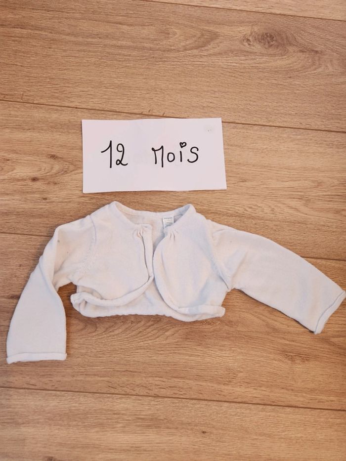 Bolero blanc 12 mois