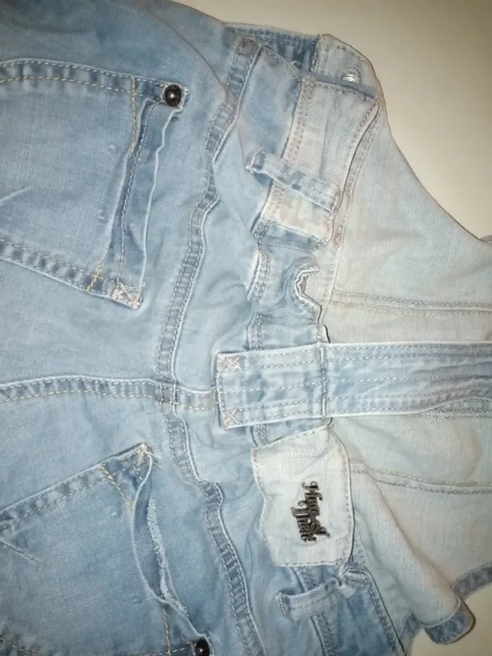Salopette short en jean c&A 152 cm réglable à l'intérieur - photo numéro 9