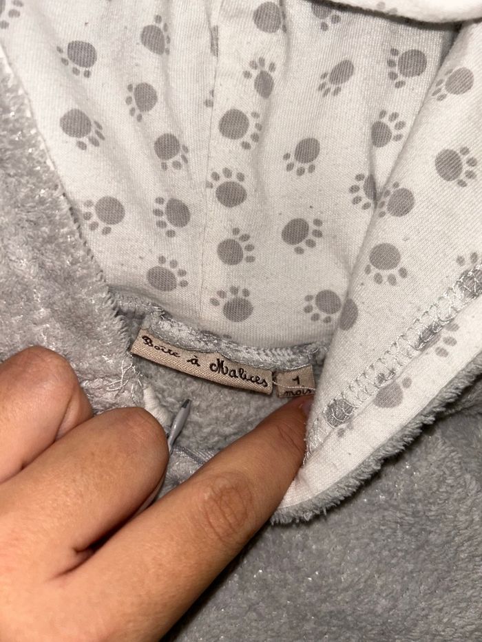 Petite combinaison grise ourson - 1 mois - Boite à malices - photo numéro 4