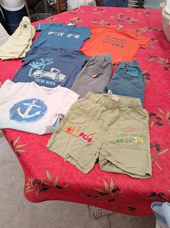 lot 4 tee shirt et 4 short