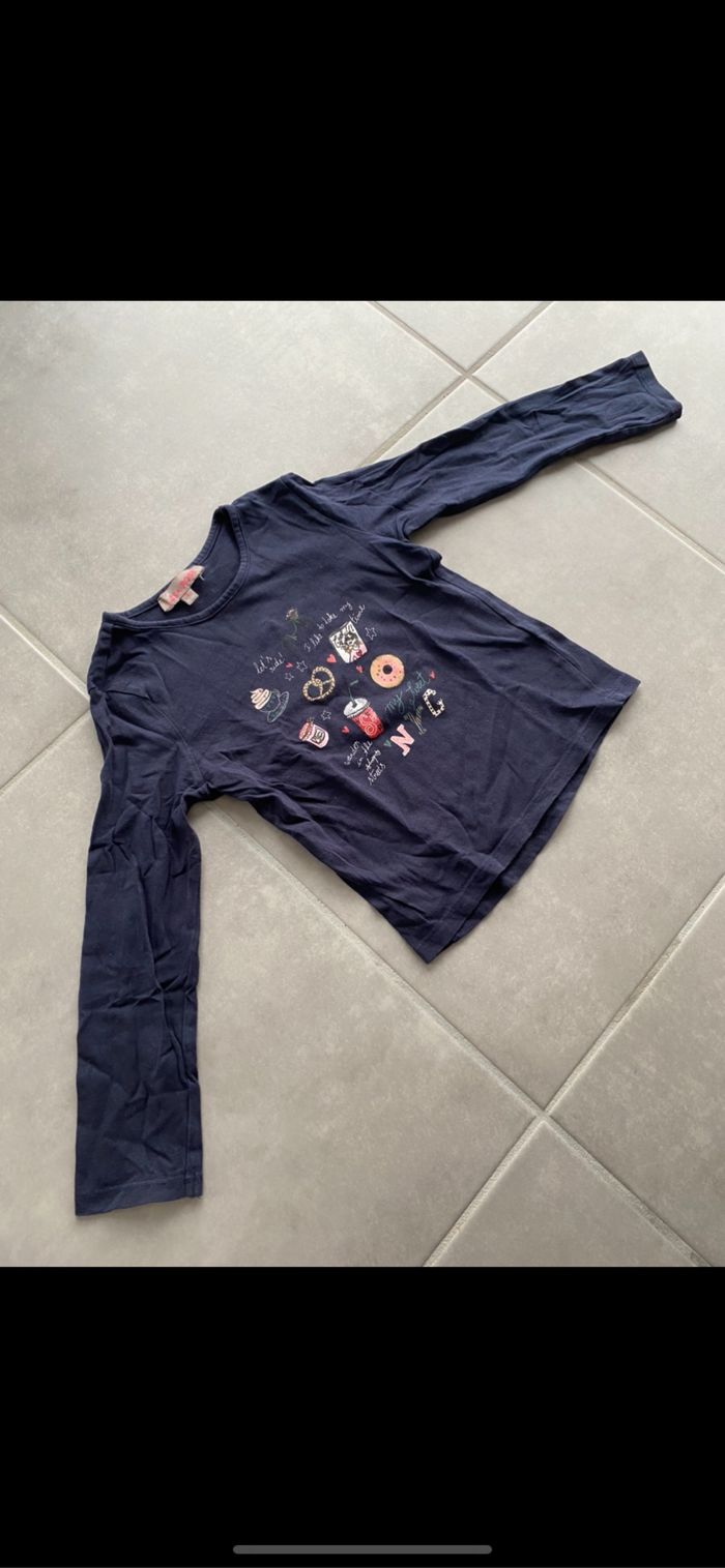 Tee shirt manches longues Lisa rose 5 ans