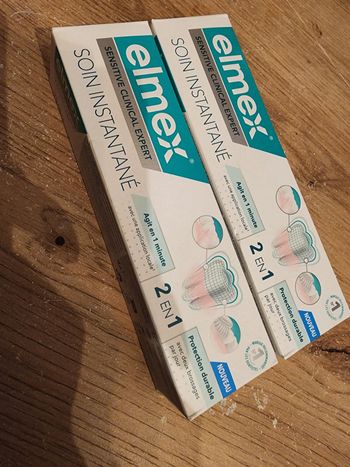 Lot de 2 dentifrices elmex sensitive clinical expert soin instantané neuf