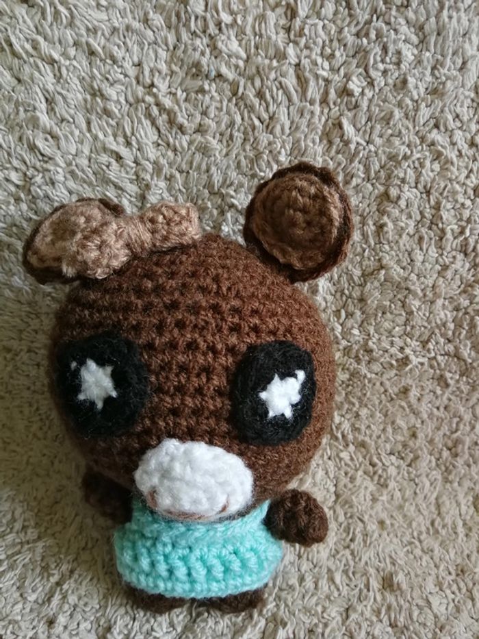 Peluche amigurumi ours fait main crochet - photo numéro 3