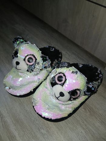 chausson panda style TY en séquins pointure 34/35/36