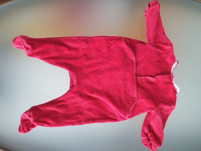 Pyjama jacadi 3 mois fille en velour - photo numéro 2