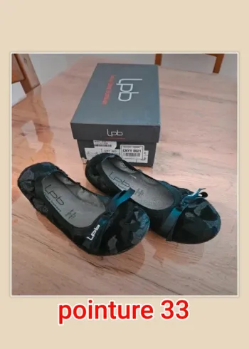 Ballerines réf Ella poulain noir les petites bombes neuve