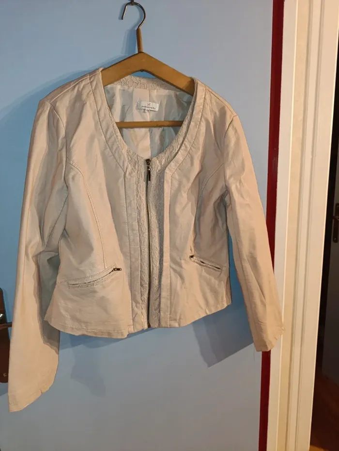 Sublime veste simili cuir Jacqueline Riu taille 44 - photo numéro 3