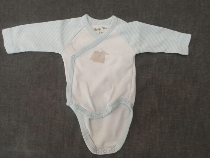 Lot de 3 bodies 1 mois manches longues - photo numéro 2