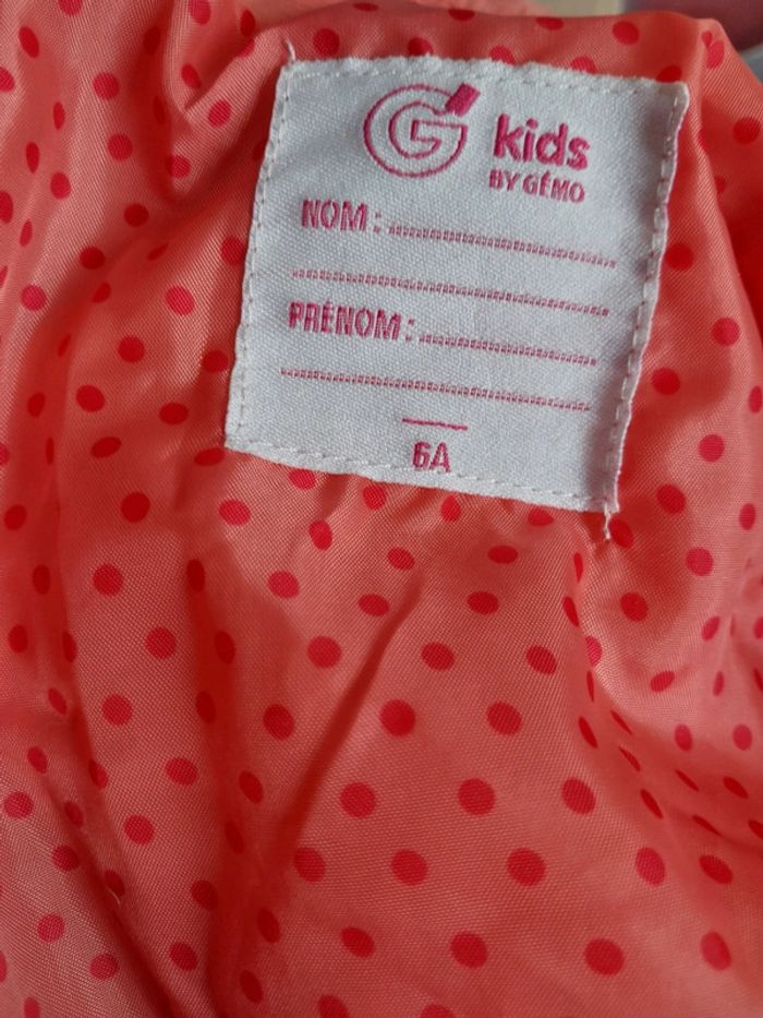 Imperméable rose saumon taille 6 ans - photo numéro 2