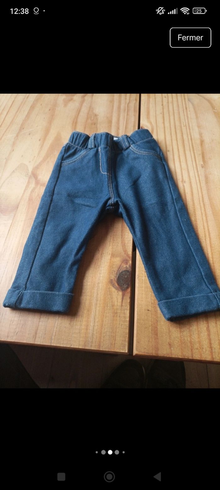 Lot de pantalon short et 1 collant bébé fille - photo numéro 2
